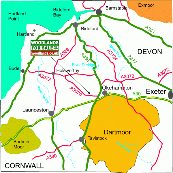 Waterhouse Wood - SOLD map