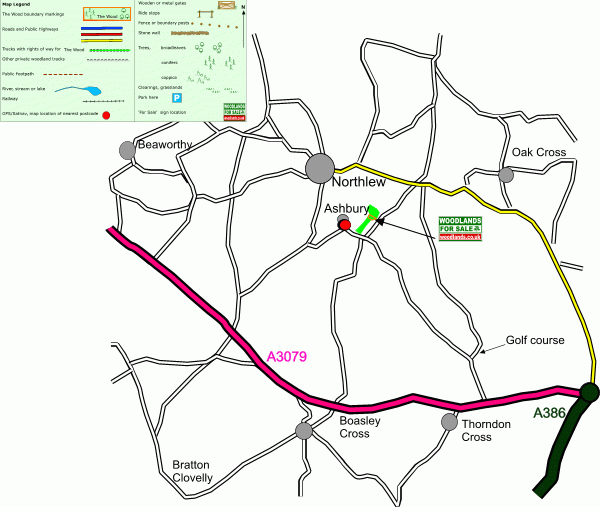 Waterhouse Wood - SOLD map