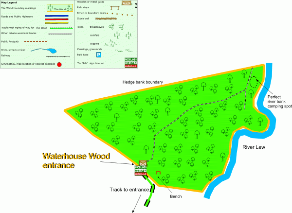 Waterhouse Wood - SOLD map