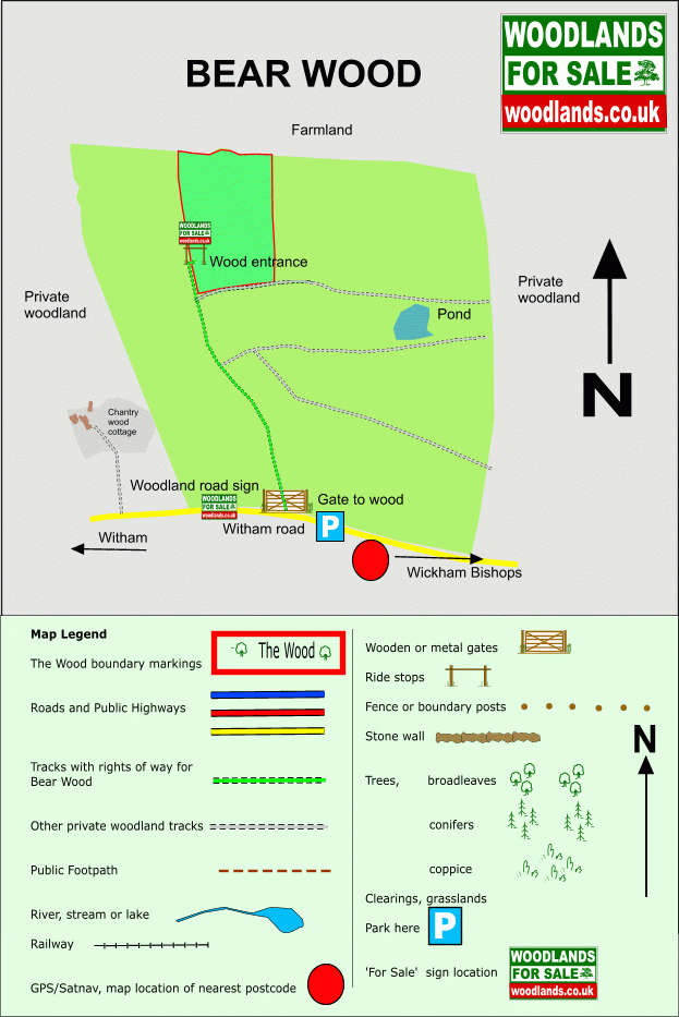 Click to view a full-size version Bear Wood - SOLD map