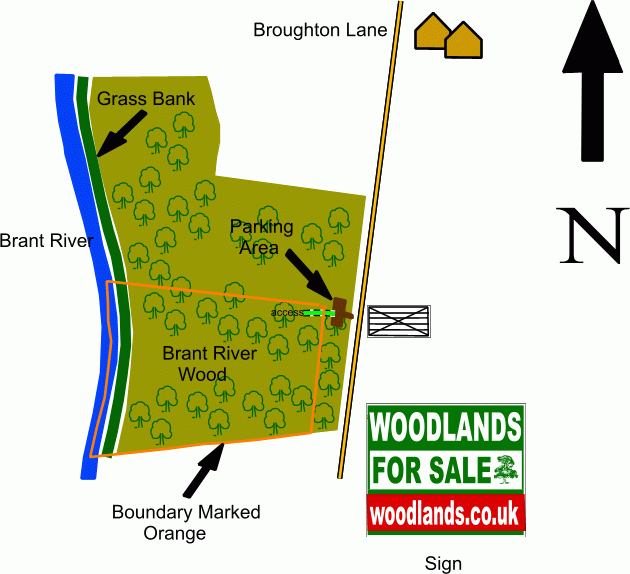 Brant River Wood - SOLD map