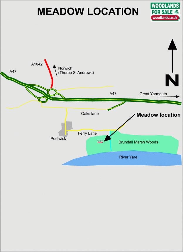Cotman Meadow - SOLD map
