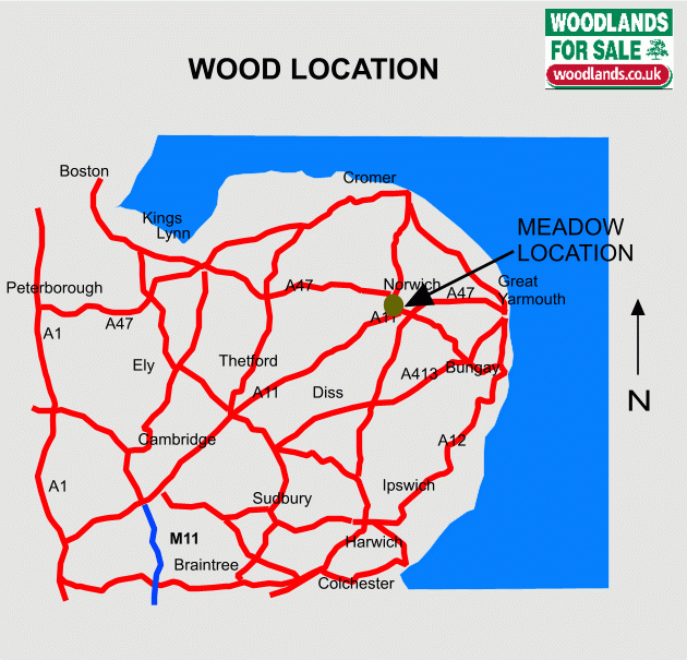 Cringle Wood - SOLD map