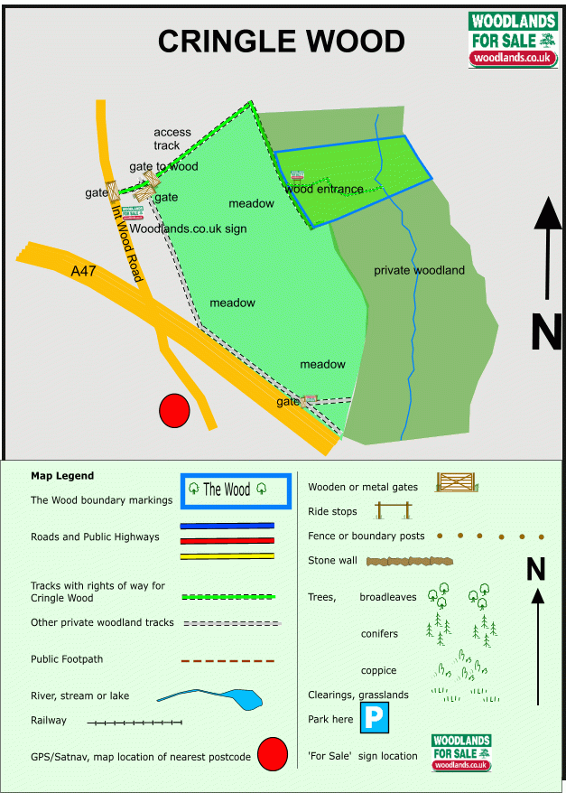 Cringle Wood - SOLD map