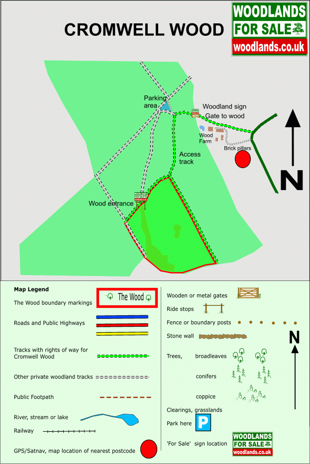 Click to view a full-size version Cromwell Wood map
