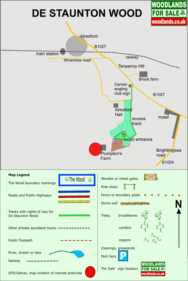 De Staunton Wood - SOLD map