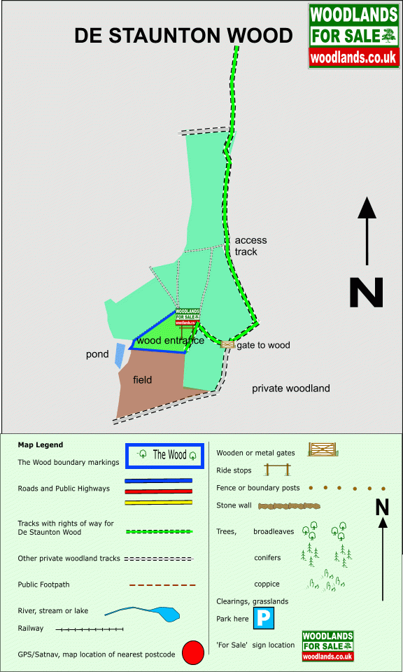 De Staunton Wood - SOLD map