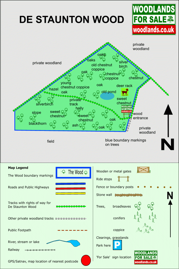 De Staunton Wood - SOLD map