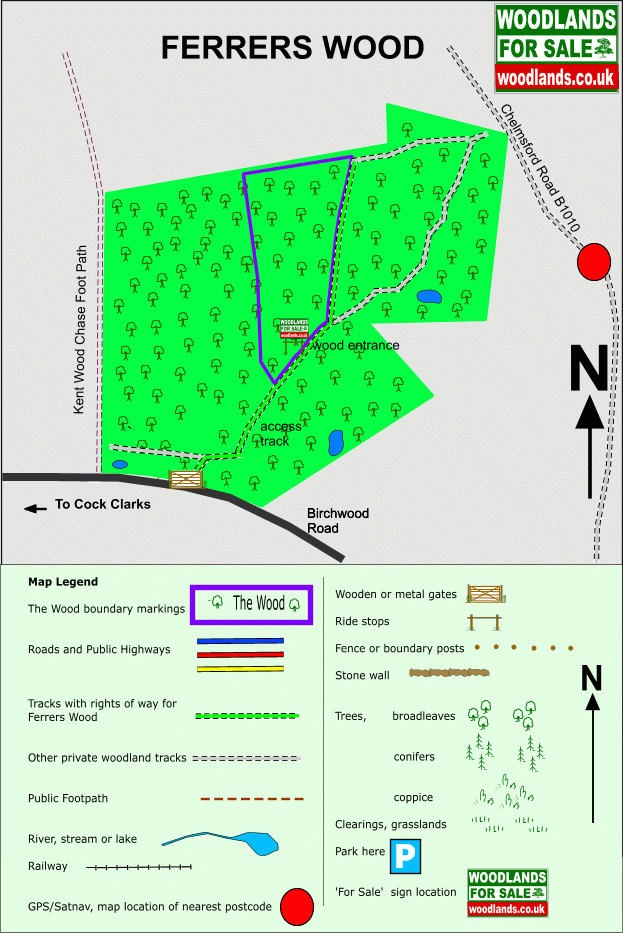 Ferrers Wood - SOLD map