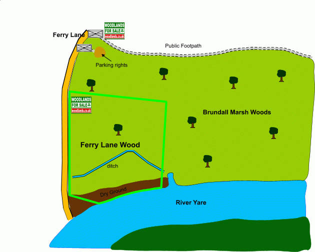 Ferry Lane Wood - SOLD map