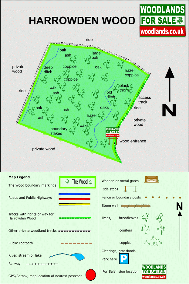 Harrowden Wood map