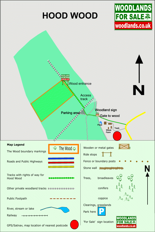Click to view a full-size version Hood Wood map