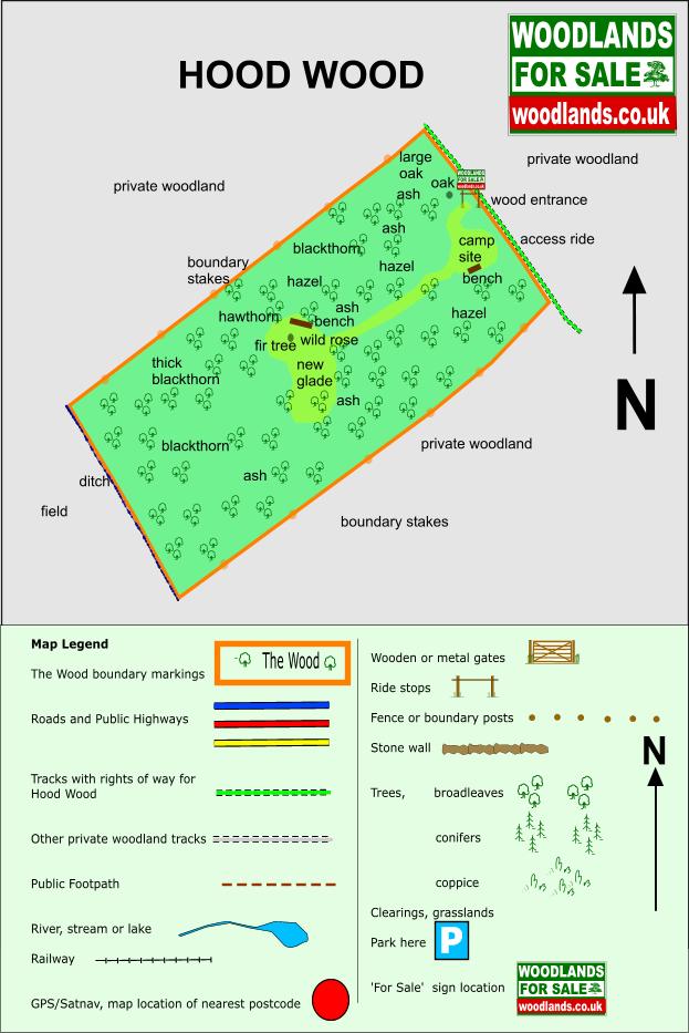 Hood Wood map