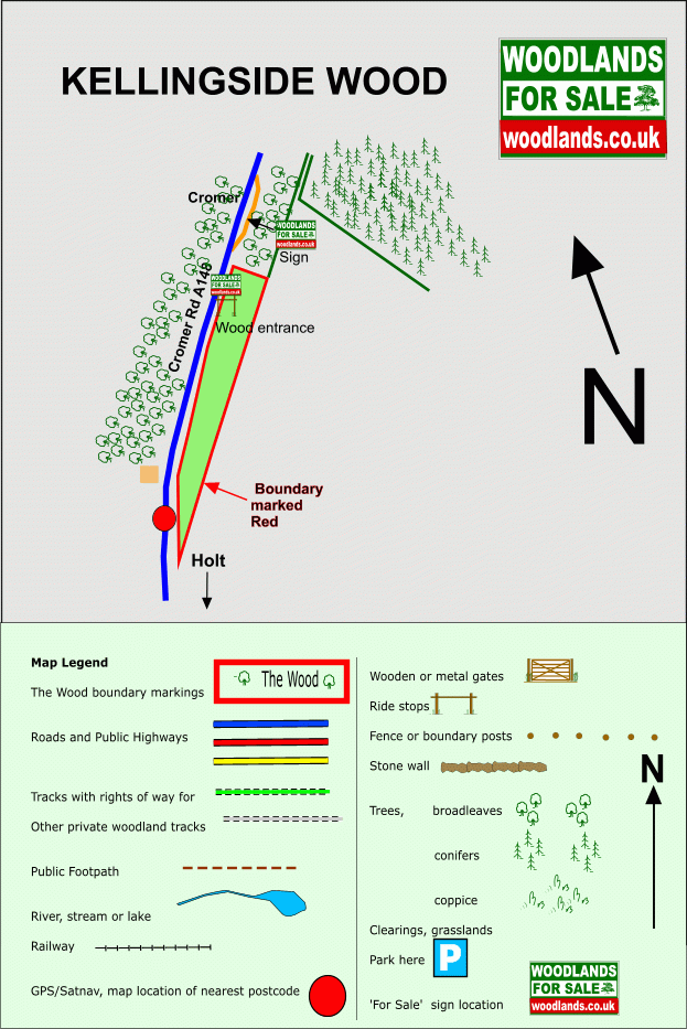 Kellingside Wood - SOLD map