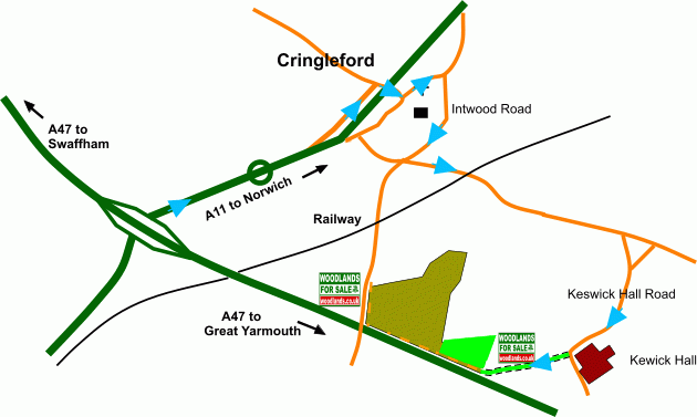 Keswick Hill Meadow map