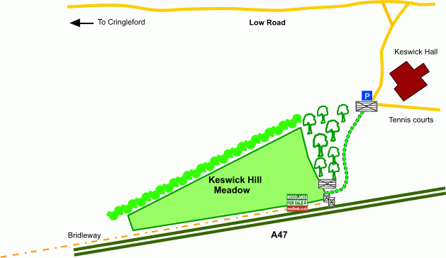 Keswick Hill Meadow map