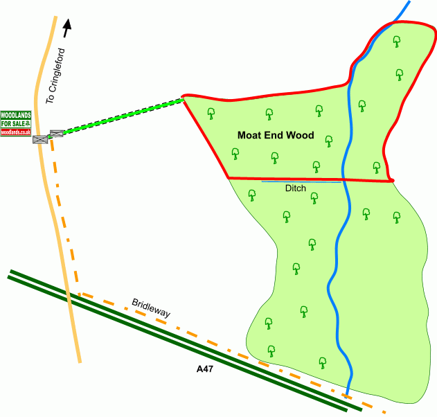 Moat End  Wood - SOLD map