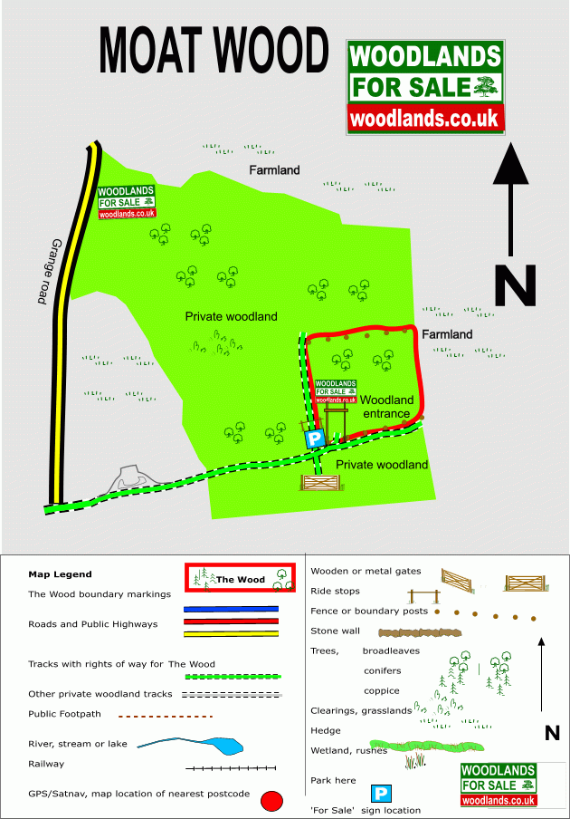 Click to view a full-size version Moat Wood - SOLD map