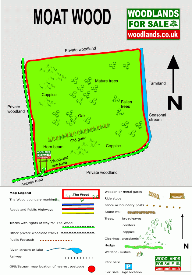 Moat Wood - SOLD map