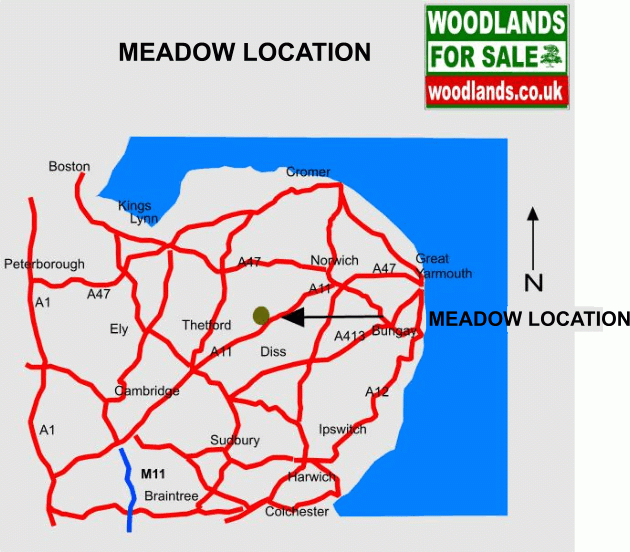 Muntjac Meadow - SOLD map
