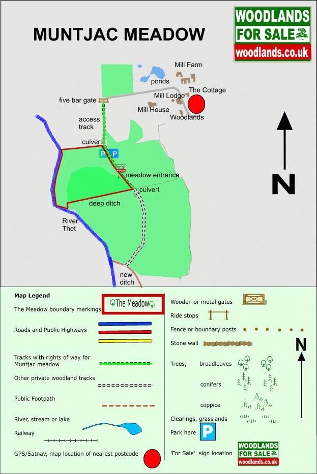 Muntjac Meadow - SOLD map