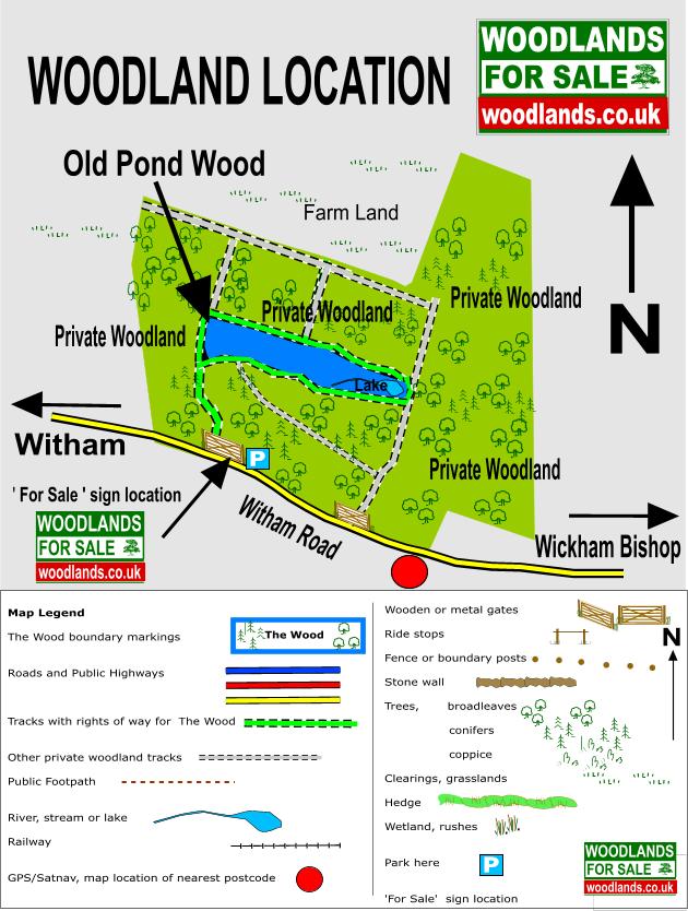 Click to view a full-size version Old Pond Wood - SOLD map