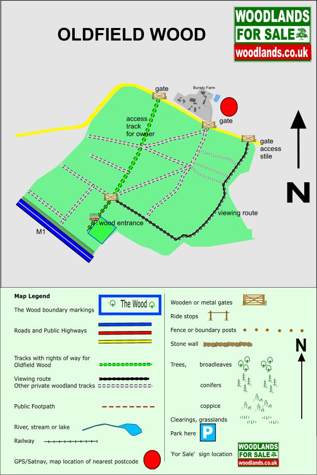 Oldfield Wood - SOLD map