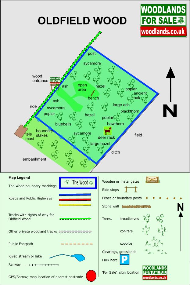 Oldfield Wood - SOLD map
