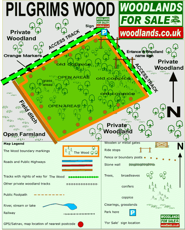 Pilgrims Wood - SOLD map