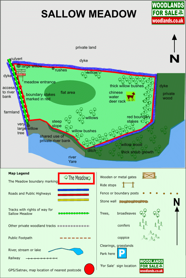 Sallow Meadow - SOLD map