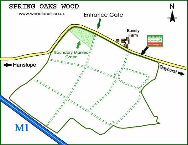 Spring Oaks Wood - SOLD map