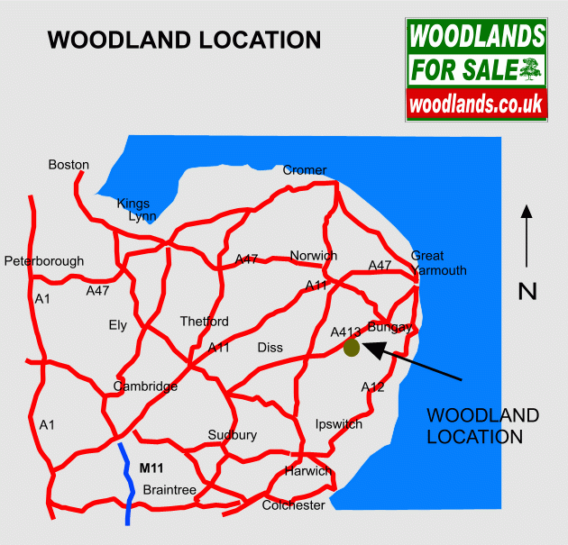 Click to view a full-size version Stags Wood - SOLD map