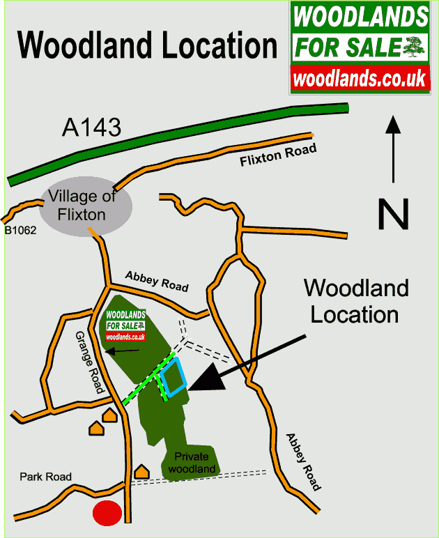 Click to view a full-size version Stags Wood - SOLD map