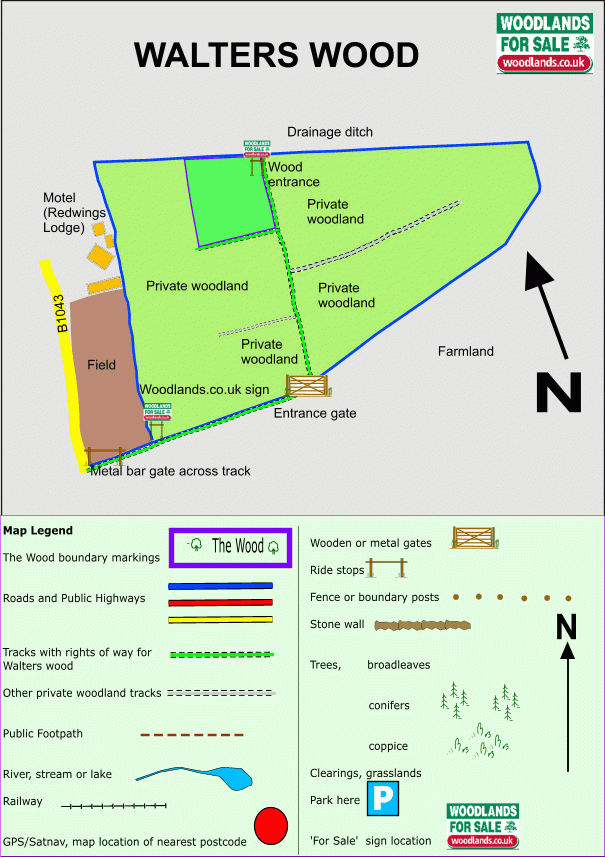 Click to view a full-size version Walters Wood map