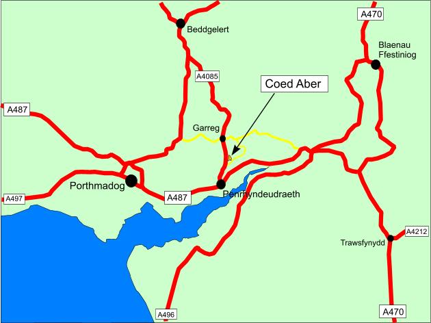 Click to view a full-size version Coed Aber - SOLD map
