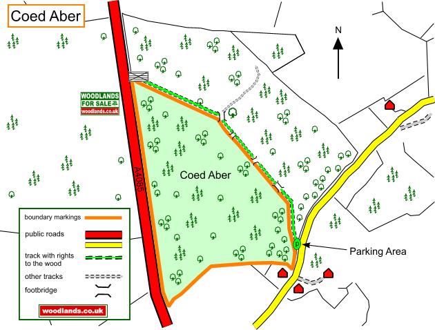 Coed Aber - SOLD map