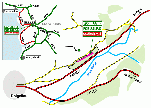 Click to view a full-size version Coed Adarog - SOLD map