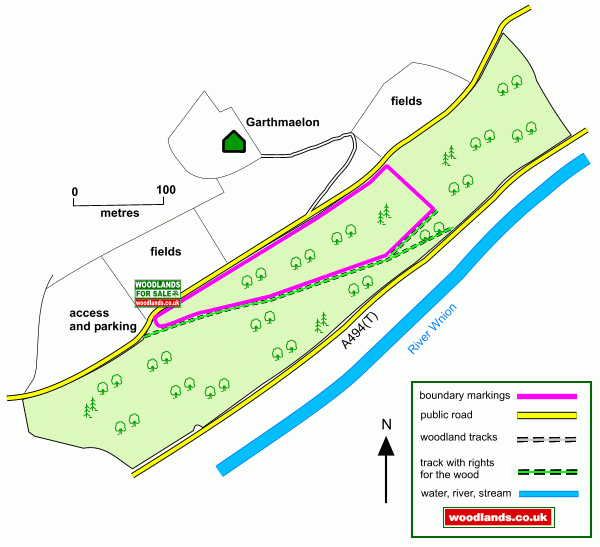 Coed Adarog - SOLD map