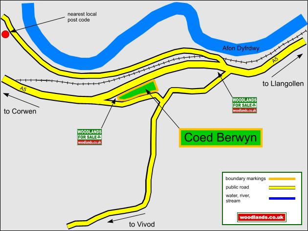Click to view a full-size version Coed Berwyn map
