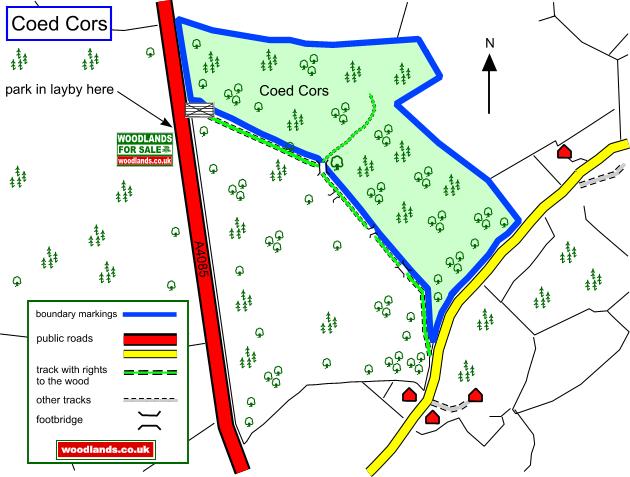 Coed Cors - SOLD map