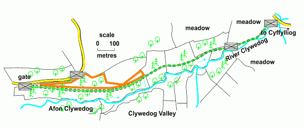 Click to view a full-size version Coed Fron Ddu map