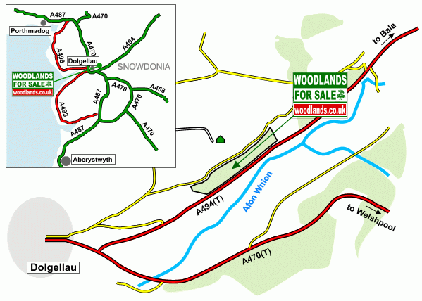 Coed Garth - Hill Wood map
