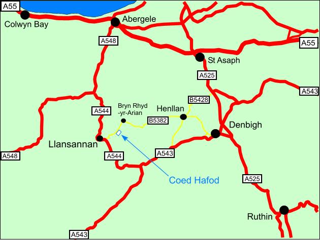 Click to view a full-size version Coed Hafod map
