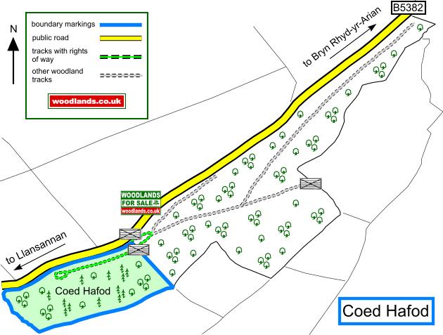 Coed Hafod map