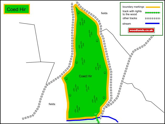 Coed Hir - SOLD map
