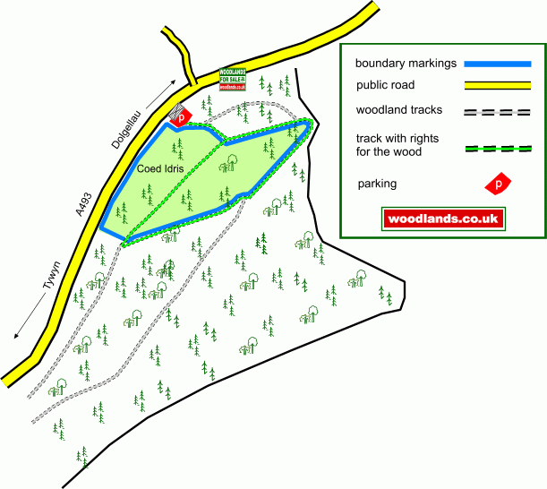 Coed Idris - Idris Wood map