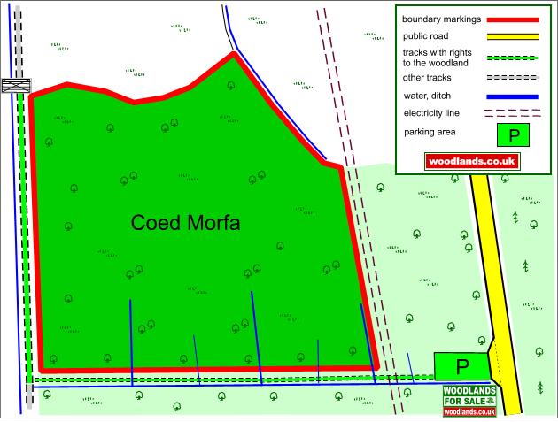 Coed Morfa - SOLD map