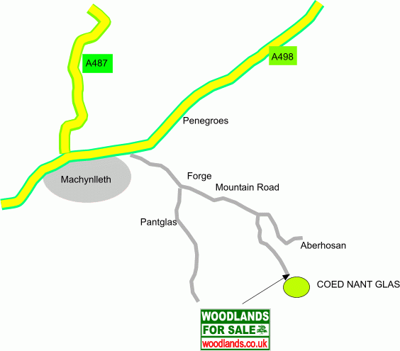 Coed Nant Glas - Green Valley Wood - SOLD map