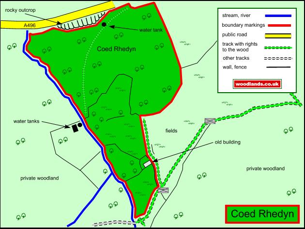 Coed Rhedyn - SOLD map