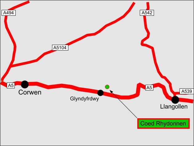 Coed Rhydonnen - SOLD map